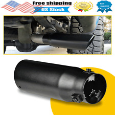 Black Car Stainless Steel Rear Exhaust Pipe Tail Muffler Tip 2.5in Accessories
