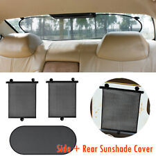 Car Rear Side Window Sun Shade Cover Kid Mesh Screen Uv Shield Retractable Visor