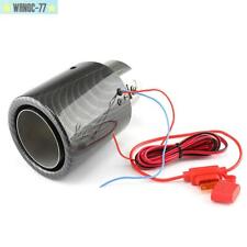 Car Exhaust Muffler Pipe Led Tube End Red Light Straight Modified Single Outlet