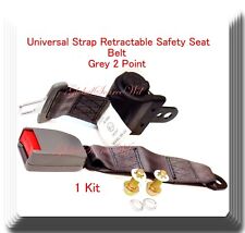 1 Kit Universal Strap Retractable Car Safety Seat Belt Grey 2 Point