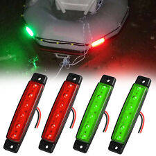 4pcs Red Green Led Bow Navigation Light Waterproof For Marine Boat Yacht Pontoon