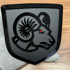 Tailgate Emblem Badge For Dodge Ram 1500 2500 3500 09-18 Black Head Red Eye