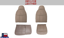 Tan Leather 6040 Bench Seat Covers 1997 1998 Ford F150 Lariat Xlt Extended Cab