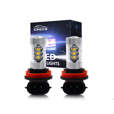 2x 6000k Xenon White H11 Led Fogdriving Light Bulbs Lamps High Power Combo Kit