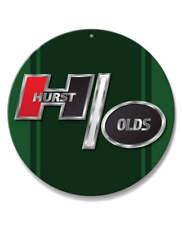 Oldsmobile Hurstolds Emblem 1969 - 1979 Round Aluminum Sign - Made Usa - 14 Col