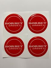 Set Of 4 Pcs Borbet Center Wheel Cap Stickers Decal Rims Emblem Logo Gas Tank