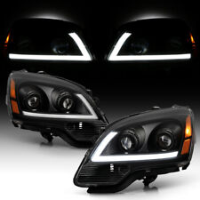Led Tubeblack Dual Projector Head Lights Lamps Pair For 2007-2012 Gmc Acadia