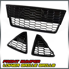 Fit For 2012-2014 Ford Focus 3pcs Honeycomb Front Bumper Lower Grille Grill