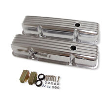 For Chevy Sbc 327 350 400 1958-1986 Tall Finned Valve Covers Polished Aluminum