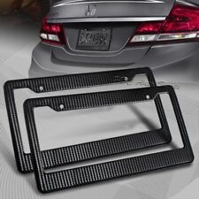 2 X Jdm Black Carbon Look License Plate Frame Cover Front Rear Universal 4