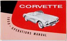 1959 Corvette Factory Owners Manual Oe Quality Printed In The Usa