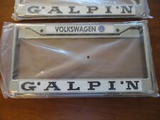 Galpin Vw Volkswagen San Fernando License Plate Frame. Metal. No Insert. New