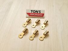 6 Brass Spark Plug Wire Ends Clips Crimp Ring Terminals Maytag Briggs Hit Miss