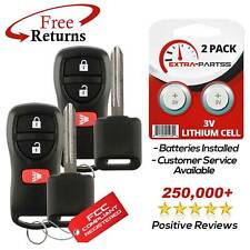 2 New Replacement Keyless Entry Key Remote Fob Ignition Car Key For Nissan