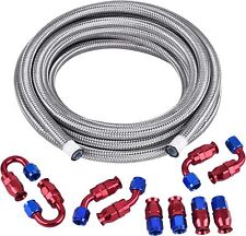 10an 58 Fuel Line Hose Fitting Kit Braided Nylon Stainless Steel Oil Gas 16ft
