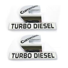 2x Oem Cummins Turbo Diesel High Output Emblem Fits F Chrome