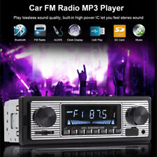 Vintage Bluetooth Car Fm Radio Mp3 Player Usb Classic Stereo Audio Receiver Aux