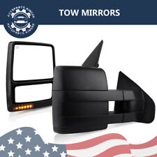 Pair Power Heated Tow Mirrors For 2007-2014 Ford F150 Turn Signal Puddle Light