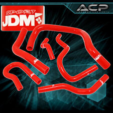Jdm Silicone Coolant Radiator Heater Hose Red For Civic Ek Eg B16a B18c Typer