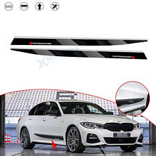 Glossy Black Performance Vinyl Decals Door Side Skirt Sill Stickers For Bmw G20