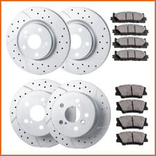 Fit 2012 2013 2014 - 2017 Toyota Camry Front Rear Brakes Rotors And Ceramic Pads