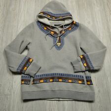 Hudson Outerwear Hoodie Womans Xl Gray Hooded Sweatshirt Aztek Southwest Thick