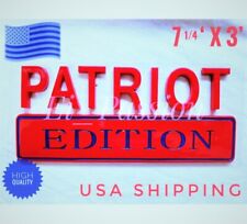 Patriot Edition Red Blue Fit All Cars Logo Custom Emblem Letters High Quality