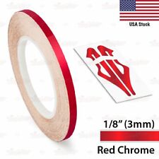 Red Chrome Roll Vinyl Pinstriping Pin Stripe Car Motorcycle Tape Decal Stickers