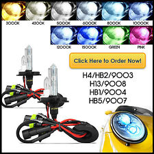 Two Autovizion Xenon Dual Beam Light Hid Kit S Replacement Bulbs H4 H13 9007