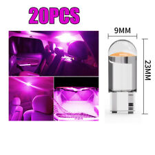 20x Pink Purple Led Light Bulbs T10 194 168 Car Trunk Interior Map License Plate