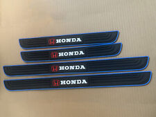 4pcs Blue Car Door Scuff Sill Cover Panel Step Protector For Honda Accessories