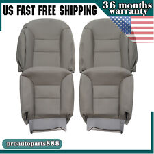 Front Leather Bottom Seat Cover 4pcs Gray For 1995-1999 Gmc Sierra Chevy Tahoe