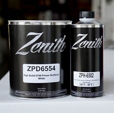 Zenith Zpd6554 Auto 2k Urethane High Build Dtm Primer Surfacer White Gallon Kit