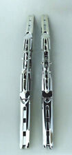 Chrome Double Blade Windshield Wipers 2pc Set F-150 F-250 F-350