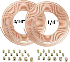 Pair 25ft. 14  316 Copper Nickel Brake Line Tubing Kit And 32 Fittings