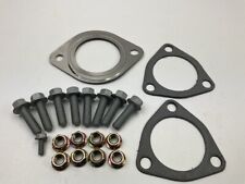 2 Exhaust Header Collector Gaskets 2-38 Diameter 3-bolt With Bolts Nuts
