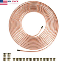 Copper Nickel Brake Line Tubing Kit 316 Od 25ft Coil Roll All Size Fittings New