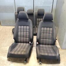 2014 Volkswagen Golf Gti Front And Rear Seat Set Cloth Manual Plaid Xe Oem