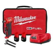 Milwaukee 2485-22 M12 14 Right Angle Die Grinder Kit W Batteries And Charger