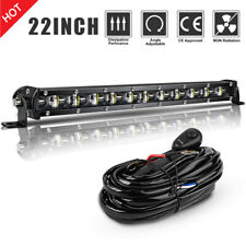 20 Inch Slim Led Light Bar Spot Flood Combo For Jeep Offroad Truck Suv Wiring