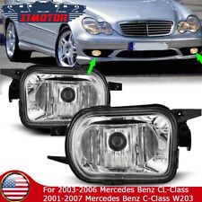 Fog Lights For 02-07 Mercedes Benz W203 C-class Clear Lens Bumper Lamps