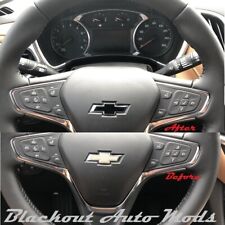 Gloss Black Vinyl Bowtie Steering Wheel Emblem Overlay Decal Chevrolet Impala