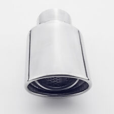 2.5 Inlet 7 Long Oval Angle Cut 304 Stainless Steel Exhaust Tip