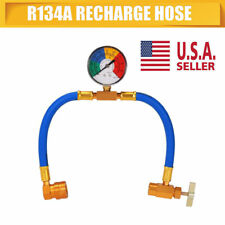 R134a Ac Recharge Hose W Gauge Kit Can Tap R12r22 To R134a Low Pressure Valve
