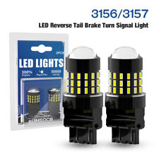 2pcs White 3157 3457 3057 54smd Backup Reverse Tail Turn Signal Led Light Bulb