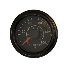 Oil Pressure Gauge 252mm Programmable 0-100 Psi Blackblack Led 001-o-bb