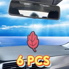6pcs Car Air Freshener Natural Scented Tea Paper Auto Hanging Vanilla