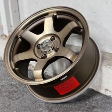 15 Grid Te37 Style Wheels Rims Bronze Fits Honda Del Sol Si Mini Clubman