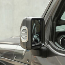 Silver Side Rearview Mirror Decorative Trim Cover For Jeep Wrangler Jl Parts