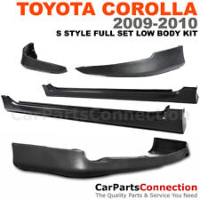 Body Kit Lip Spoiler Full Set S Style Polypropylene For 09-10 Toyota Corolla